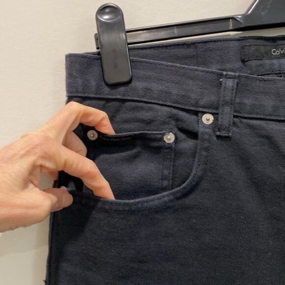 Calvin Klein Black Straight Leg Jeans Size 34 - Picture 5 of 14